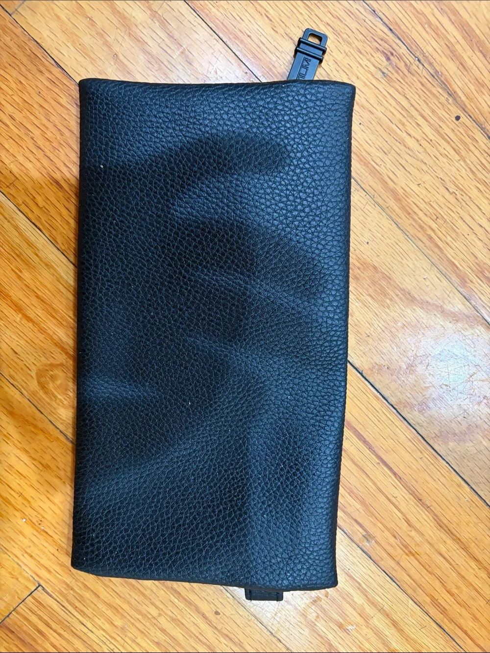 TUMI Black Men’s Zip Pouch with Red Accent
